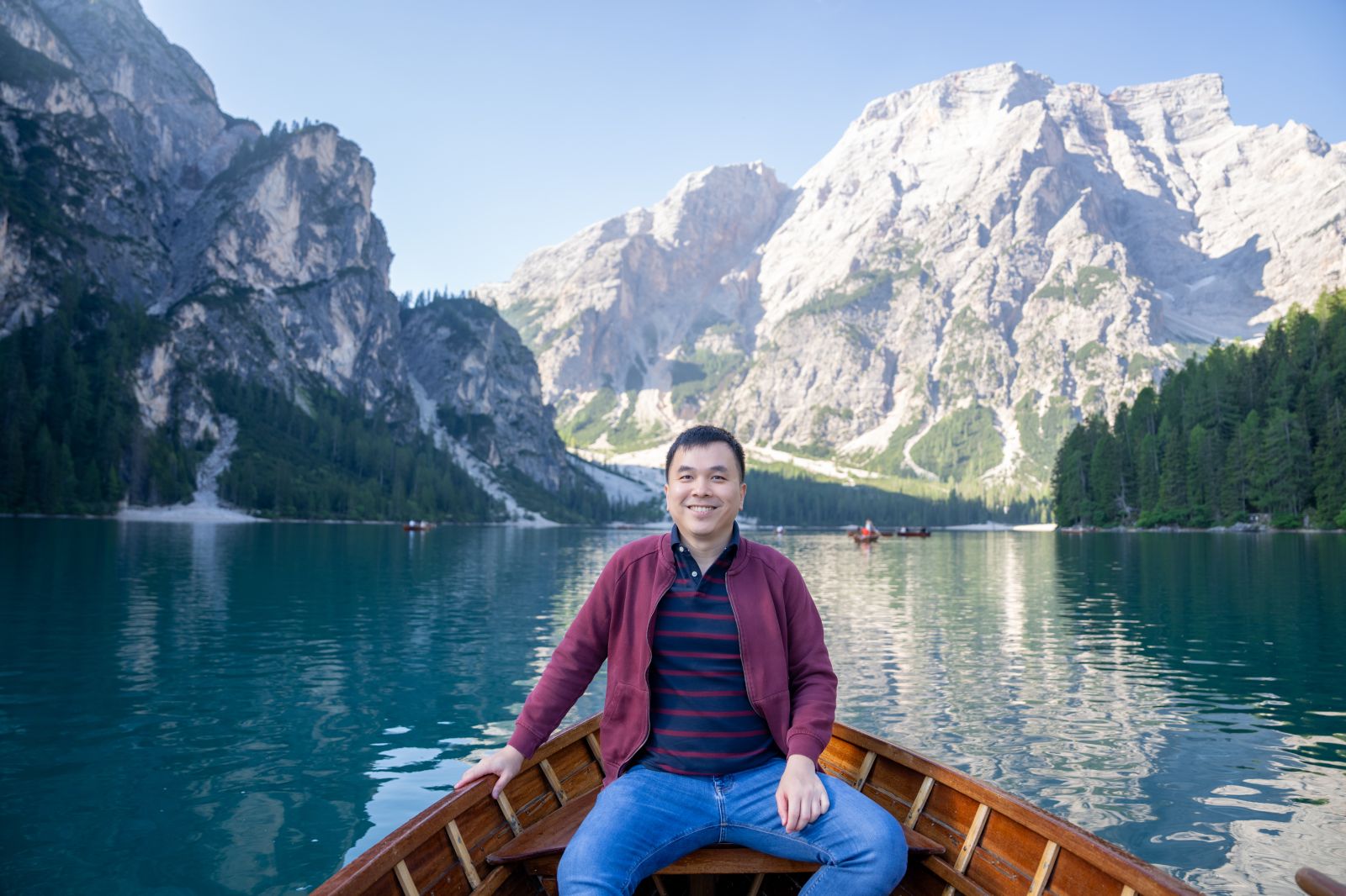 Rowing on Lago di Braies